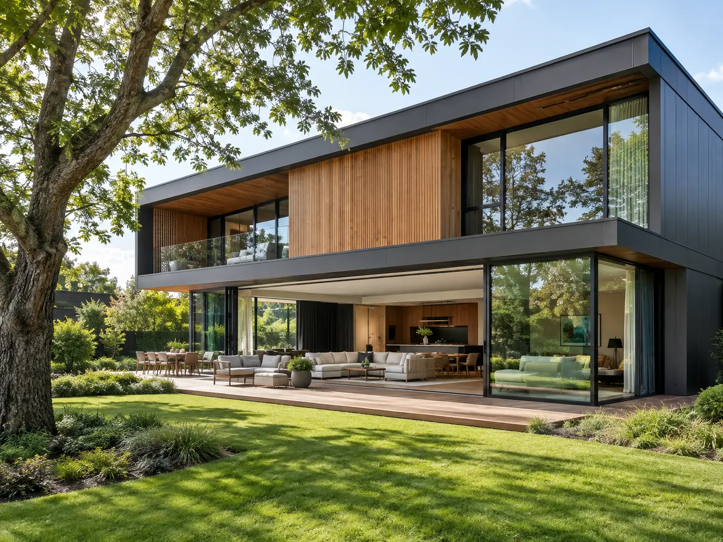 Contemporary home showcasing integrated design and construction