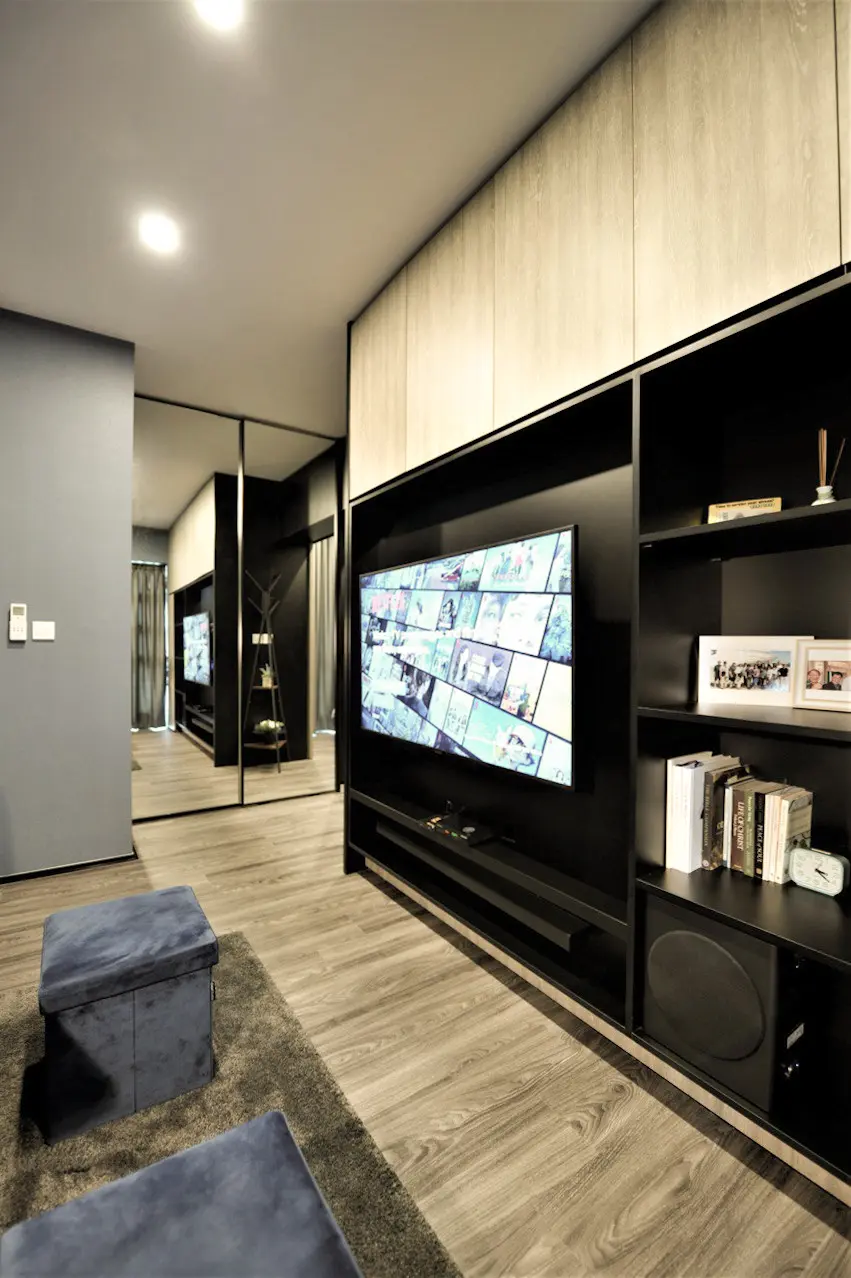 425 Clementi Drive — media cabinetry