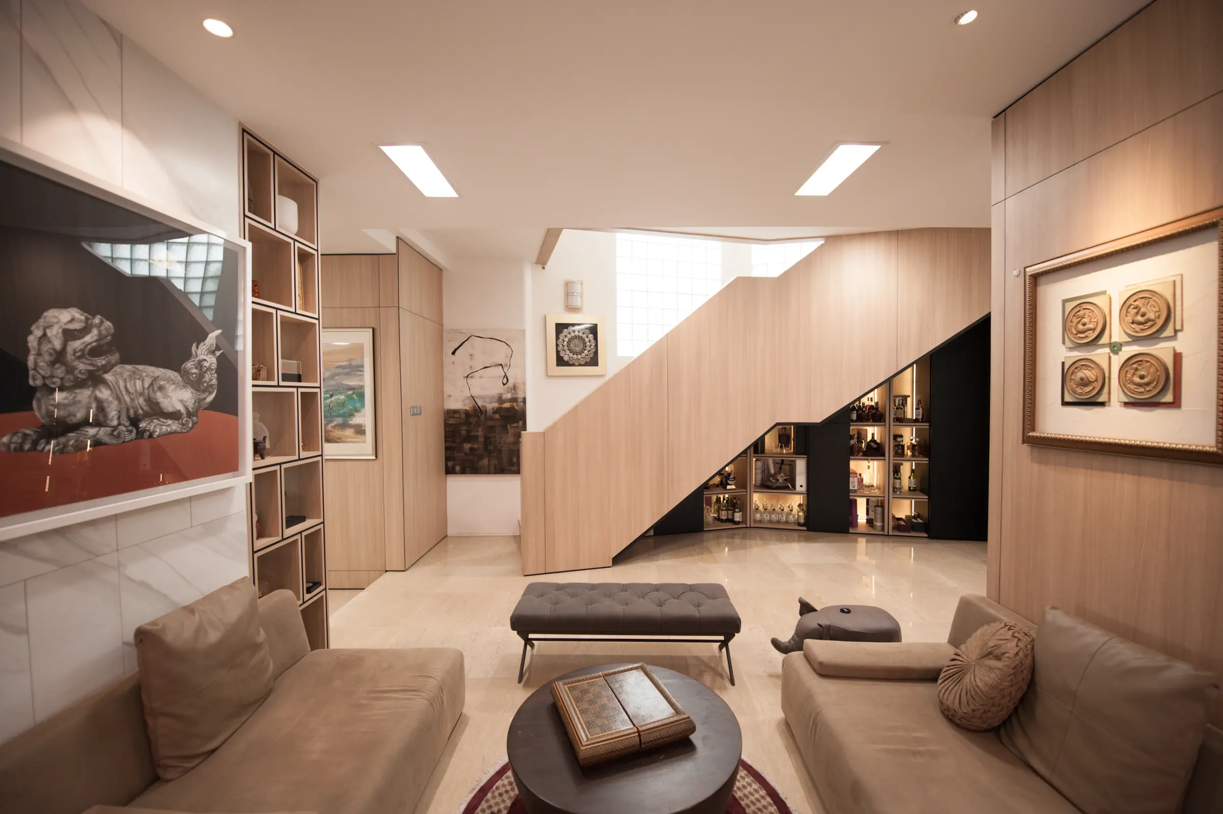 31C Carmichael Road — lounge and staircase