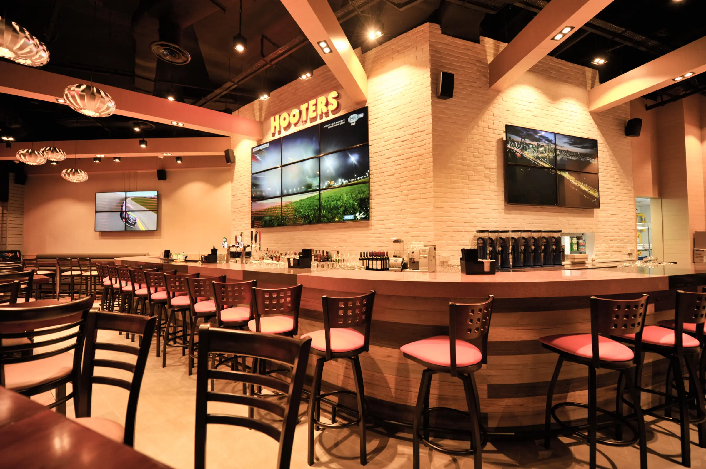 Hooters — bar seating
