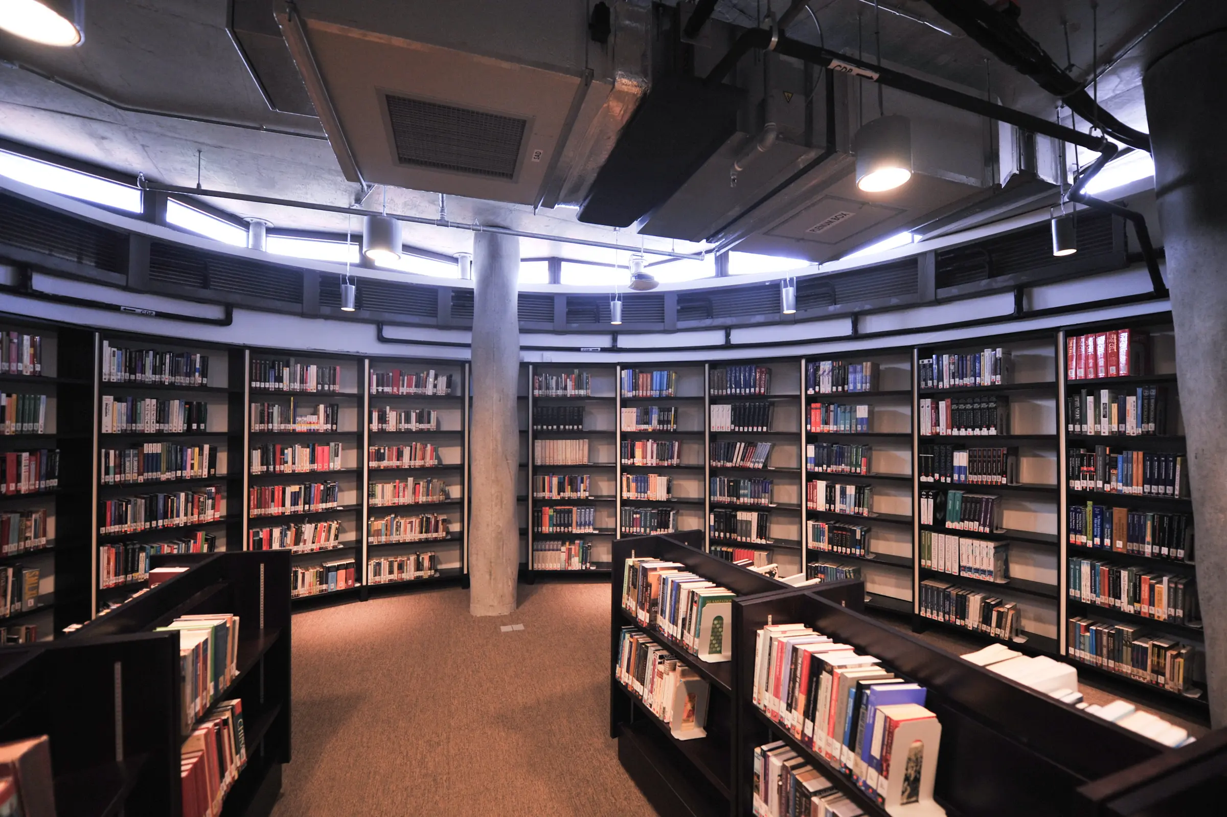 The Hive, NTU — library shelves